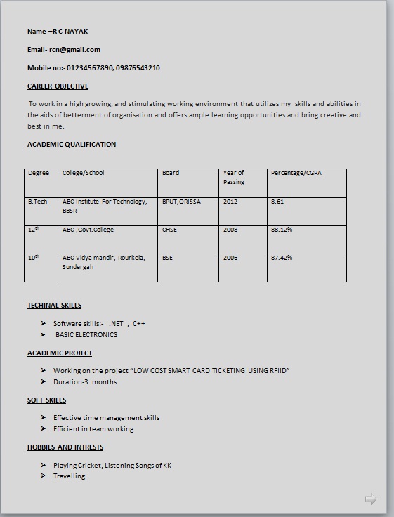 Diploma chemical engg resume